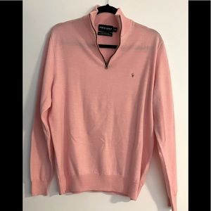 Polo Golf- pink 1/4 zip sweater (M)